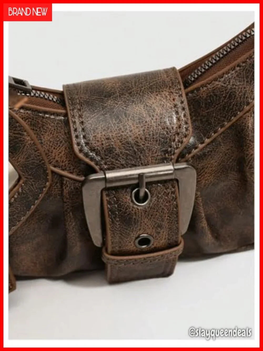 Vintage Y2K Hobo Bag with Coin Purse PU Leather Shoulder Bag Boho Western